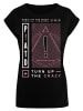 F4NT4STIC Extended Shoulder T-Shirt Panic At The Disco Turn Up The Crazy in schwarz