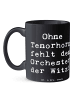 Mr. & Mrs. Panda Keramtiktasse Spruch Tenorhorn Witz mit Spruch in Schwarz