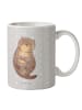 Mr. & Mrs. Panda Bedruckte Tasse Otter Muschel ohne Spruch in Grau Pastell
