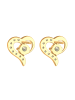 Elli Ohrringe 925 Sterling Silber Herz in Gold