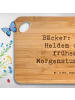 Mr. & Mrs. Panda Holzbrett Spruch Bäcker Helden mit Spruch in Braun