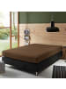 Erwin Müller Single-Jersey Boxspringbett-Spannbettlaken Freising in dunkelbraun