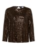 SAINT TROPEZ Bluse langarm ReyanaSZ Gerade Passform in Mulch