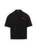 PEGADOR Hemd Troy Plissee in schwarz