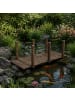 relaxdays Gartenbrücke in Braun - (B)150 x (H)55 x (T)67 cm