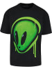 Mister Tee T-Shirt "Dripping Alien Head Oversize Tee" in Schwarz