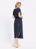 Sieh an! Jerseykleid in marine-weiß-geringelt