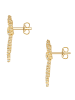 Yokoamii Ohrstecker Schleife aus Messing mit Zirkonia in gelbgold
