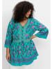 sheego by Joe Browns Longbluse in aqua-gemustert