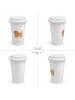 Mr. & Mrs. Panda Coffee To Go Becher Hund Flauschig ohne Spruch in Weiß