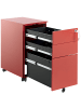 Beliani Büroschränke BOLSENA II in Rot - (W) 30 x (H) 60 x (L) 50 cm