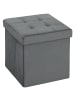 HOMCOM Sitzhocker in Grau 38L x 38B x 38H cm