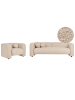 Beliani 2-tlg Sitzgruppe LEIREN in Beige