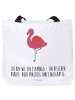 Mr. & Mrs. Panda Tasche Flamingo Classic mit Spruch in Weiß