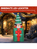 Outsunny Aufblasbar Weihnachtsdeko-80L x 67B x 160-213H cm-Rot+Grün