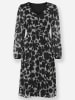 Heine Druck-Kleid in champagner-schwarz-bedruckt