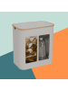 relaxdays Pfandflaschen-Sammelbehälter in Beige - 140 Liter