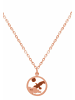 Gemshine Kette mit Anhänger Alpin Adler Wildlife in rose gold coloured