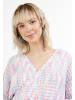 myMo Damen Wickeljacke Aus Strick in Rosa Mehrfarbig
