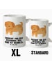 Mr. & Mrs. Panda XL Tasse Hund Flauschig mit Spruch in Weiß