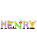 Playshoes Deko-Buchstaben "HENRY" in bunt