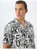 KOTON Shirt in Weiß Gemustert