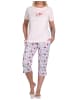 NORMANN kurzarm Capri Schlafanzug Pyjama - 78834 in rosa
