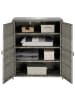 tectake Aluminium Gartenschrank Monza 84,5 x 40,5 x 103,5 cm, grau