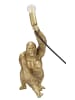 Mauro Ferretti Tischleuchte in Gorillaform aus goldfarbenem Kunstharz, 22,5 x 16 x 40 cm