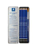 Staedtler Aquarellstift Mars Lumograph 4B/6B/8B schwarz Packung mit 5 Stück + P...