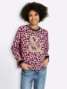 Heine Sweatshirt in hortensie-schwarz-bedruckt