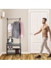 relaxdays Garderobe in Grau - (B)64 x (H)173 x (T)30 cm