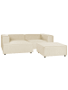 Beliani 2-tlg Ecksofa APRICA in Beige/Schwarz