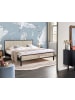 Beliani Doppelbett SALERNAS in Schwarz/Braun - (W) 186 x (H) 100 x (L) 206 cm