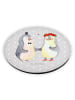 Mr. & Mrs. Panda magnet Pinguin Heirat ohne Spruch in Grau Pastell