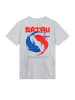 F4NT4STIC T-Shirt Koi Fish Japan Streetstyle in grau meliert