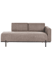 Beliani Chaiselongue SAVASSE in Braun/Schwarz - (W) 170 x (H) 78 x (L) 85 cm