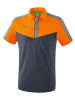 erima Squad Poloshirt in new orange/slate grey/monument grey