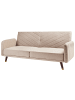 Beliani 3-Sitzer Sofa SENJA in Braun/Gold - (W) 198 x (H) 87 x (L) 95 cm