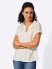 WITT WEIDEN Kurzarm-Bluse in sand-weiß