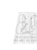 Mr. & Mrs. Panda Weißwein Glas Pinguin Pärchen mit Spruch in Transparent