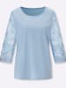 Sieh an! Spitzenshirt in hellblau