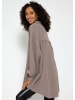 SASSYCLASSY Ultra Oversize Musselin-Blusenhemd lange Variante in Taupe