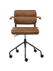 Beliani Bürostuhl CANDOR in Braun/Silber/Schwarz - (W) 47 x (H) 74 x (L) 45 cm