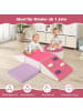 COSTWAY 6 tlg. Softbausteine Kinder mit Kletterfelsen in Rosa