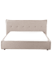 Beliani Doppelbett LESTRE in Beige/Schwarz - (W) 201 x (H) 95 x (L) 221 cm