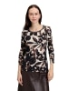 Betty Barclay Basic Shirt mit Rundhalsausschnitt in Beige/Braun
