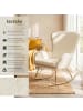 tectake Schaukelstuhl   Swing, 70 x 93 x 100 cm, Belastbarkeit 120 kg, creme/gold