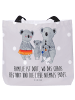 Mr. & Mrs. Panda Tasche Koala Familie mit Spruch in Grau Pastell