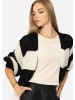 SASSYCLASSY Gestreifter oversize Cardigan in Schwarz